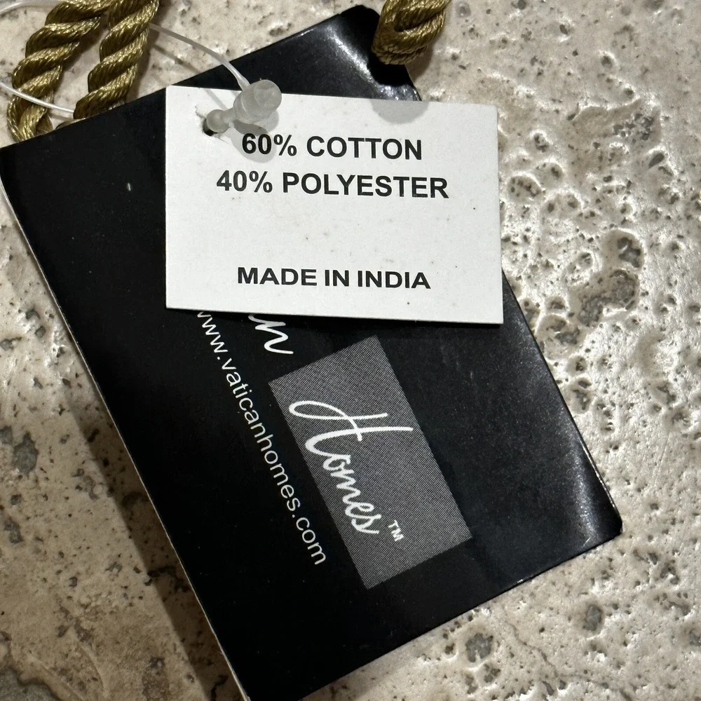 Vatican Home Set Of 2 Decorative Rope Curtain Drape Tie Back Green Gold NWT‎
